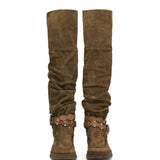 Wedge Moccasin Boots Jager Silverstone Tobacco