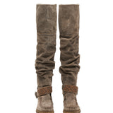 Wedge Moccasin Boots Jager Silverstone Almond