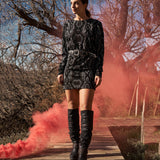 Wedge Moccasin Boots Jager Kalahari Black
