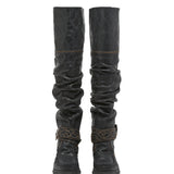 Wedge Moccasin Boots Jager Kalahari Black