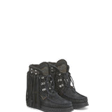 Wedge Moccasin Boots Grace Silverstone Carbon