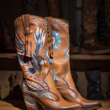 Western Leather Boots Liberty Saddle Wash