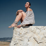 Leather Boot Sandals Faraway Silverstone Cream