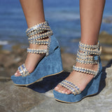 Leather Boot Sandals Mileena Silverstone Ink