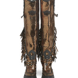 Wedge Moccasin Boots Kaleesi Snakeling Bronze