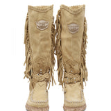 Wedge Moccasin Boots Jade Silverstone Beige
