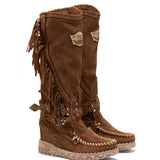 Wedge Moccasin Boots Jade Silverstone Mou