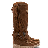 Wedge Moccasin Boots Jade Silverstone Mou