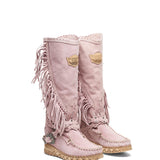 Wedge Moccasin Boots Jade Silverstone Cipria