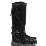 Wedge Moccasin Boots Jade Silverstone Carbon