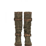 Wedge Moccasin Boots Walker Silverstone Truffle
