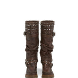 Wedge Moccasin Boots Walker Aged Coke