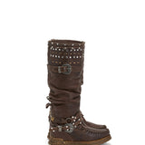 Wedge Moccasin Boots Walker Aged Coke