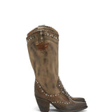 Western Leather Boots Spine Rider Mud