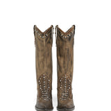 Western Leather Boots Spine Rider Mud