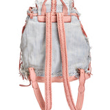 Fringed Leather Backpack Mermaid Atomic Rose