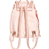 Fringed Leather Backpack Mermaid Handyed Orange