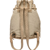 Zaino In Pelle Con Frange Mermaid Washed Linen