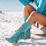 Western Leather Boots Kara Silverstone Marine