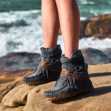 Wedge Moccasin Boots Rocket Silverstone Tempest