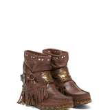 Wedge Moccasin Boots Rocket Wild Choco