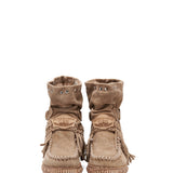 Wedge Moccasin Boots Rocket Silverstone Cream