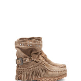 Wedge Moccasin Boots Rocket Silverstone Cream