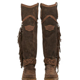 Wedge Moccasin Boots Syria Silverstone Coffee