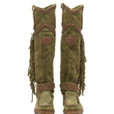 Wedge Moccasin Boots Syria Silverstone Pine