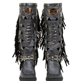 Wedge Moccasin Boots Squaw Dakar Smoke