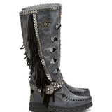 Wedge Moccasin Boots Squaw Dakar Smoke