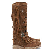 Wedge Moccasin Boots Squaw Silverstone Mou