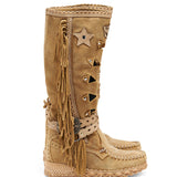 Wedge Moccasin Boots Squaw Silverstone Corn