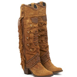 Western Leather Boots Katherine Silverstone Couro