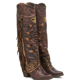Western Leather Boots Katherine Dakar Rhum