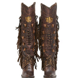 Western Leather Boots Katherine Dakar Rhum
