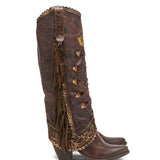 Western Leather Boots Katherine Dakar Rhum