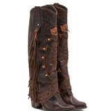 Western Leather Boots Katherine Wanted Chestnut