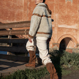 Wedge Moccasin Boots Judith Silverstone Couro