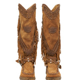 Wedge Moccasin Boots Judith Silverstone Couro