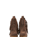 Wedge Moccasin Boots Anita Silverstone Coffee