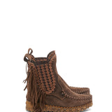 Wedge Moccasin Boots Anita Silverstone Coffee