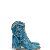 Western Leather Boots Eri Flowery Lily