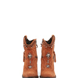 Western Leather Boots Violet Silverstone Orange