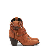 Western Leather Boots Violet Silverstone Orange