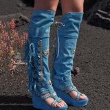 Leather Boot Sandals Hemera Silverstone Bright