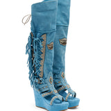Leather Boot Sandals Hemera Silverstone Bright