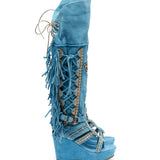 Leather Boot Sandals Hemera Silverstone Bright