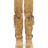 Wedge Moccasin Boots Artemide Silverstone Corn