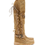 Wedge Moccasin Boots Artemide Silverstone Corn
